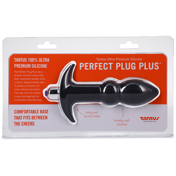 Perfect Plug Plus Vibe Black for anal play - discreet sex toys Idaho