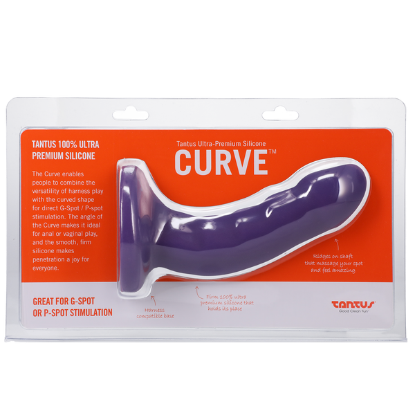 Curve Amethyst Medium butt plug for G-spot or P-spot stimulation, premium silicone adult toys for pleasure.