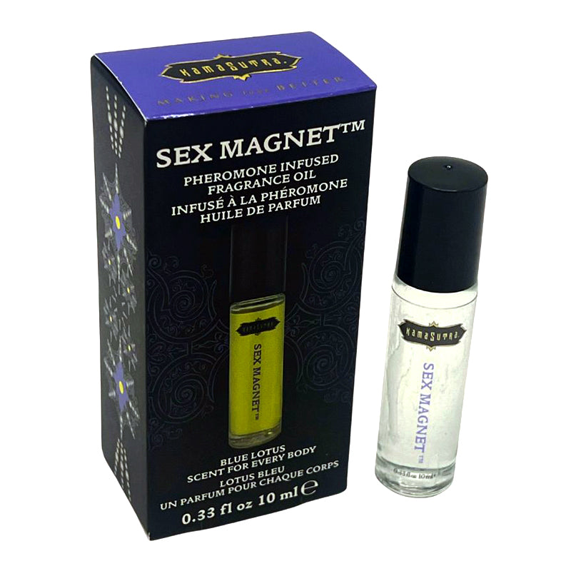 SEX MAGNET Pheromone - Blue Lotus Roll On Fragrance Oil .33oz for enhancing desire and intimate wellness, perfect for all genders.