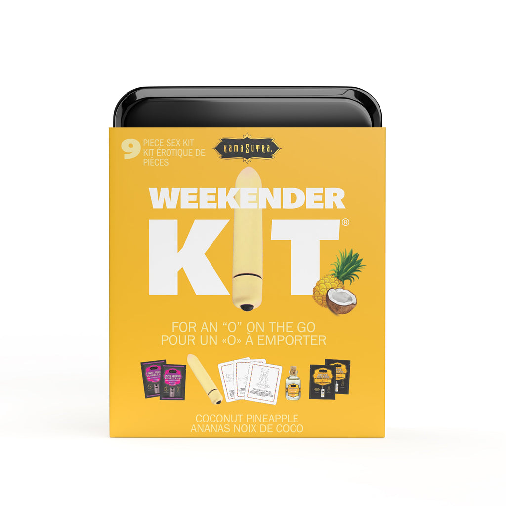 WEEKENDER KIT VIBE Coconut Pineapple Includes: Oil of Love, 10 speed mini vibe, Massage Oil and Erotic Playcards.