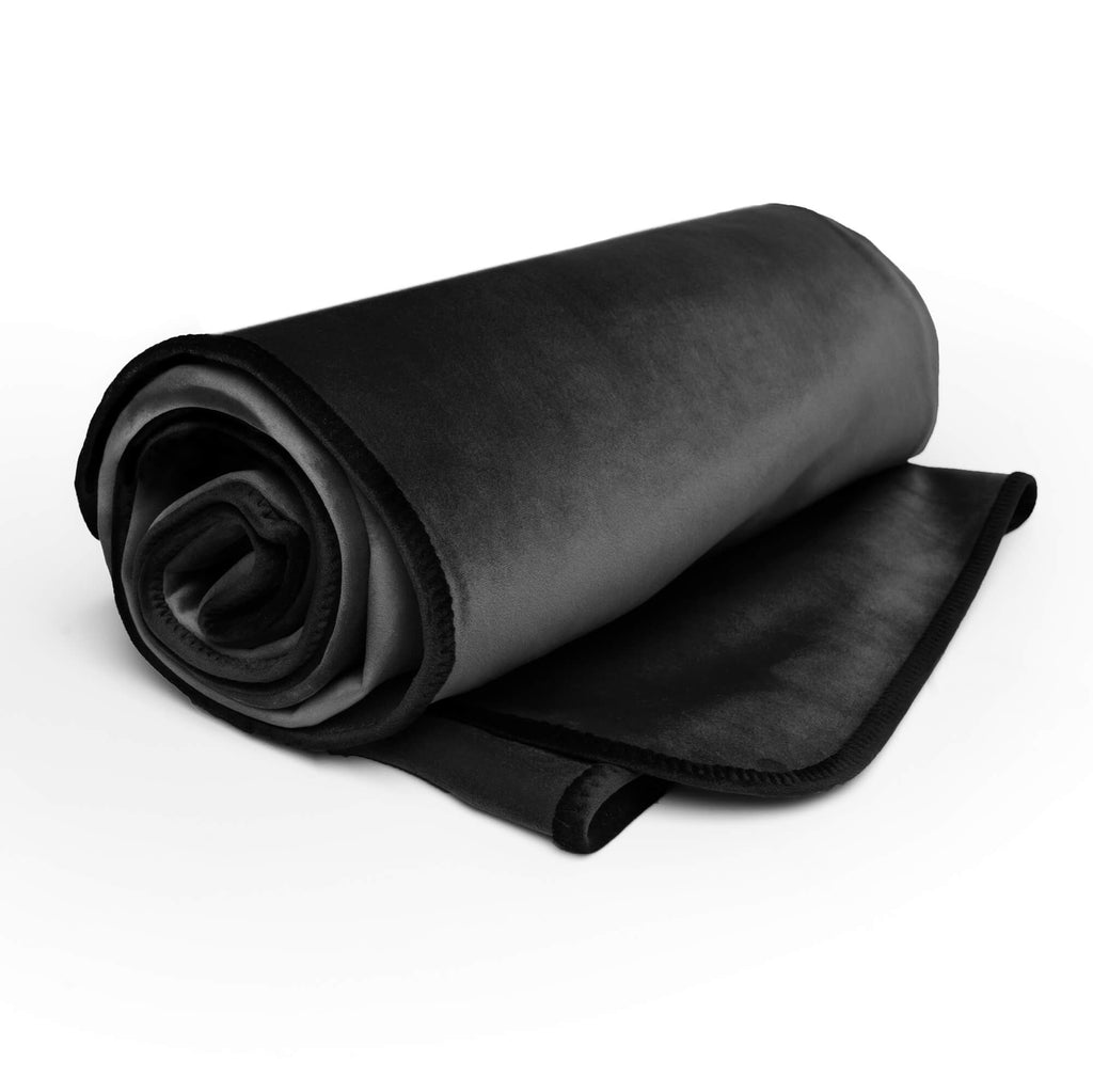 Fascinator Lush Throw Black Microvelvet - King Size for adult products Idaho