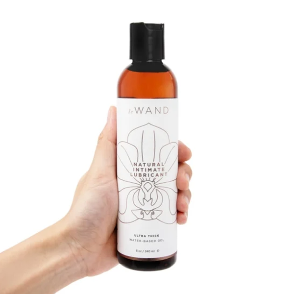 Le Wand Natural Water-Based Lubricant 8oz in hand for adult toys Idaho