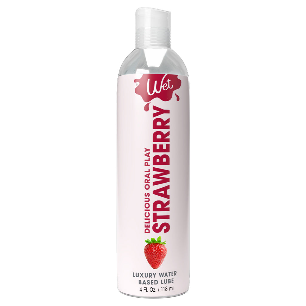 Strawberry 4 Fl. Oz. / 118 ml. flavored lubricant for intimacy.