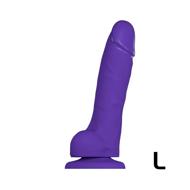 SOFT REALISTIC DILDO PURPLE - L, premium sex toy for pleasure.