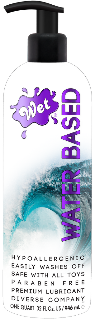 Original Water Based Sex Lube 32 Ounce bottle with hypoallergenic, paraben-free formula safe for all toys.