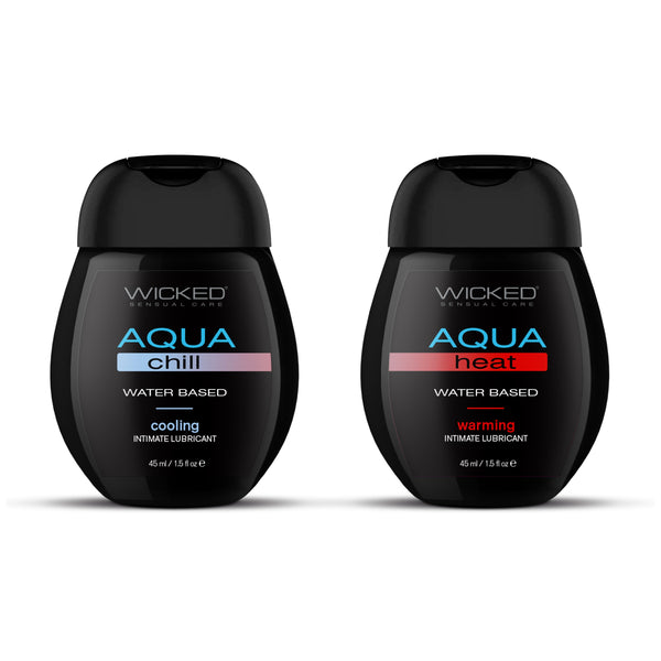 Sensation Kit Aqua Heat + Chill lube bottles for intimacy toys Idaho