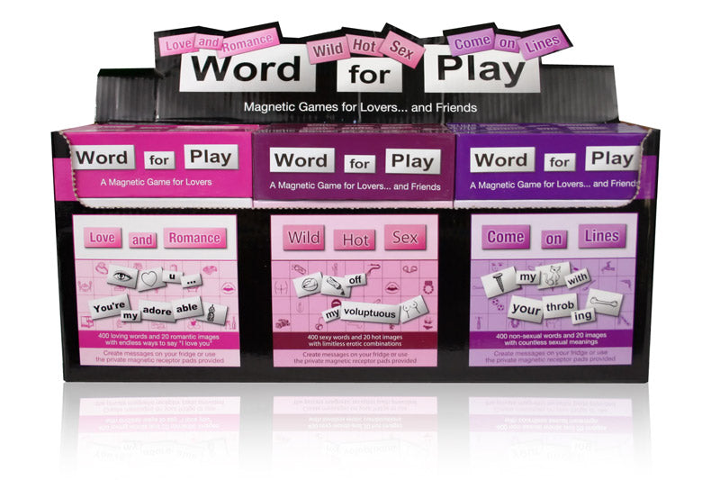 Display - Word for Play Trio, adult toys Idaho, pleasure toys Idaho