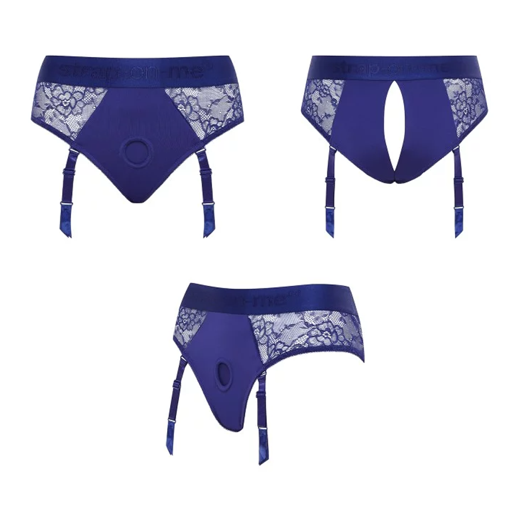 HARNESS LINGERIE DIVA - L - NIGHT BLUE | sexy lace harness