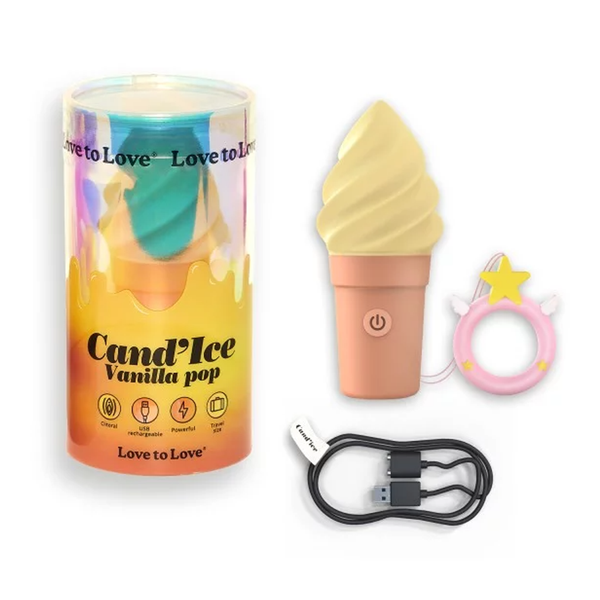 CAND'ICE - VANILLA POP ice cream vibrator, pleasure toys Idaho | buy sex toys online Idaho