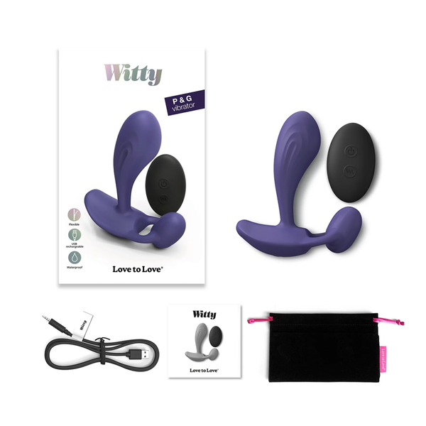WITTY - MIDNIGHT INDIGO vibrator with remote for pleasure toys Idaho