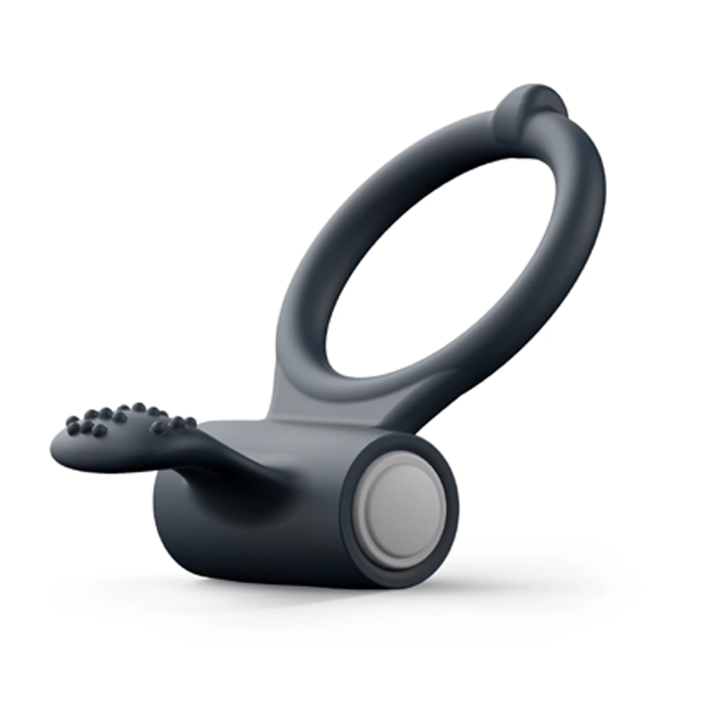 POWER CLIT BLACK cockring delivering extreme vibrations for shared pleasure - premium sex toys for couples.
