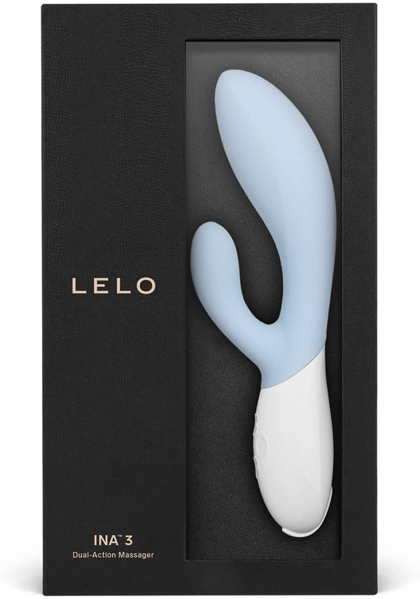 Ina 3 Seafoam dual-action massager in elegant packaging
