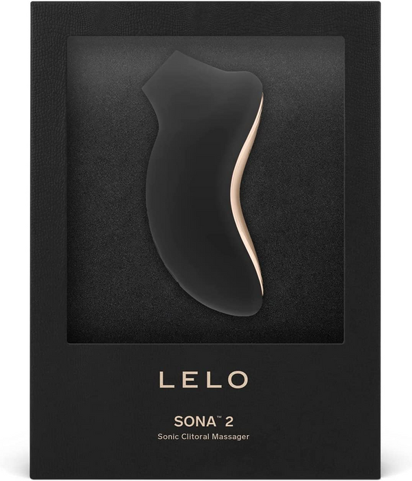 SONA 2 Cruise Black sonic clitoral massager in sleek packaging for premium intimate pleasure. Ideal for women’s sex toys.