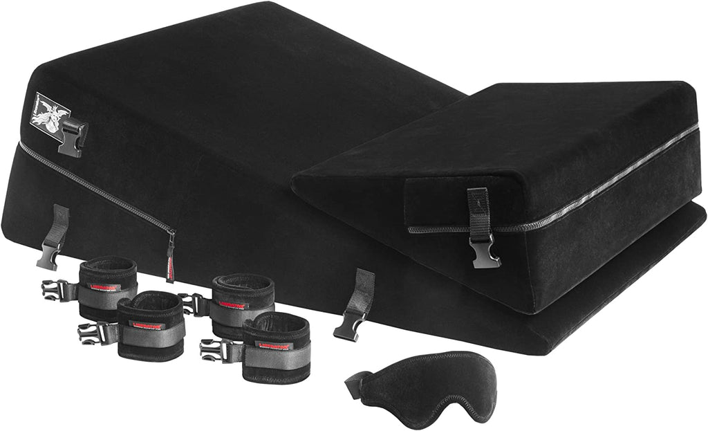 Black Label Wedge/Ramp Combo Male Packaging Microfiber W/Cuffs Black, best sex toys Idaho.
