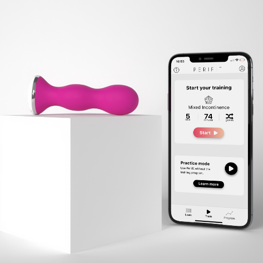Perifit Care - Pink, pelvic floor strengthening, sex toys for women, interactive training app for intimate wellness.