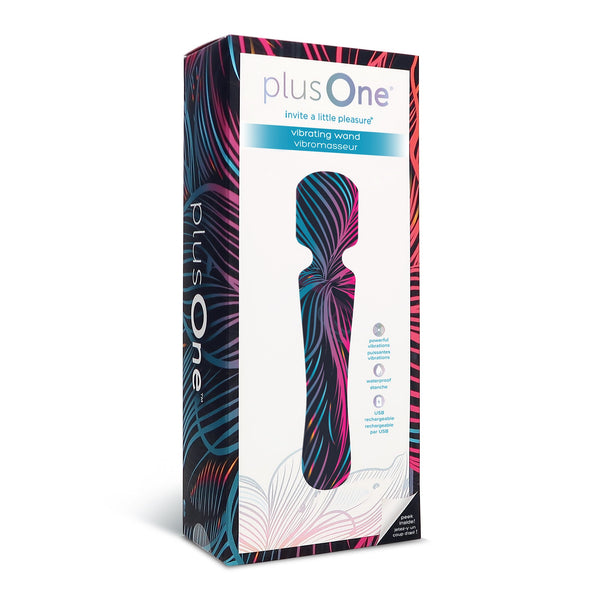 Vibrating Wand box design featuring vibrant colors and branding.