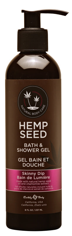 Hemp Seed Bath & Shower Gel Skinny Dip 8 fl oz / 237 ml for intimate wellness and bath & body care