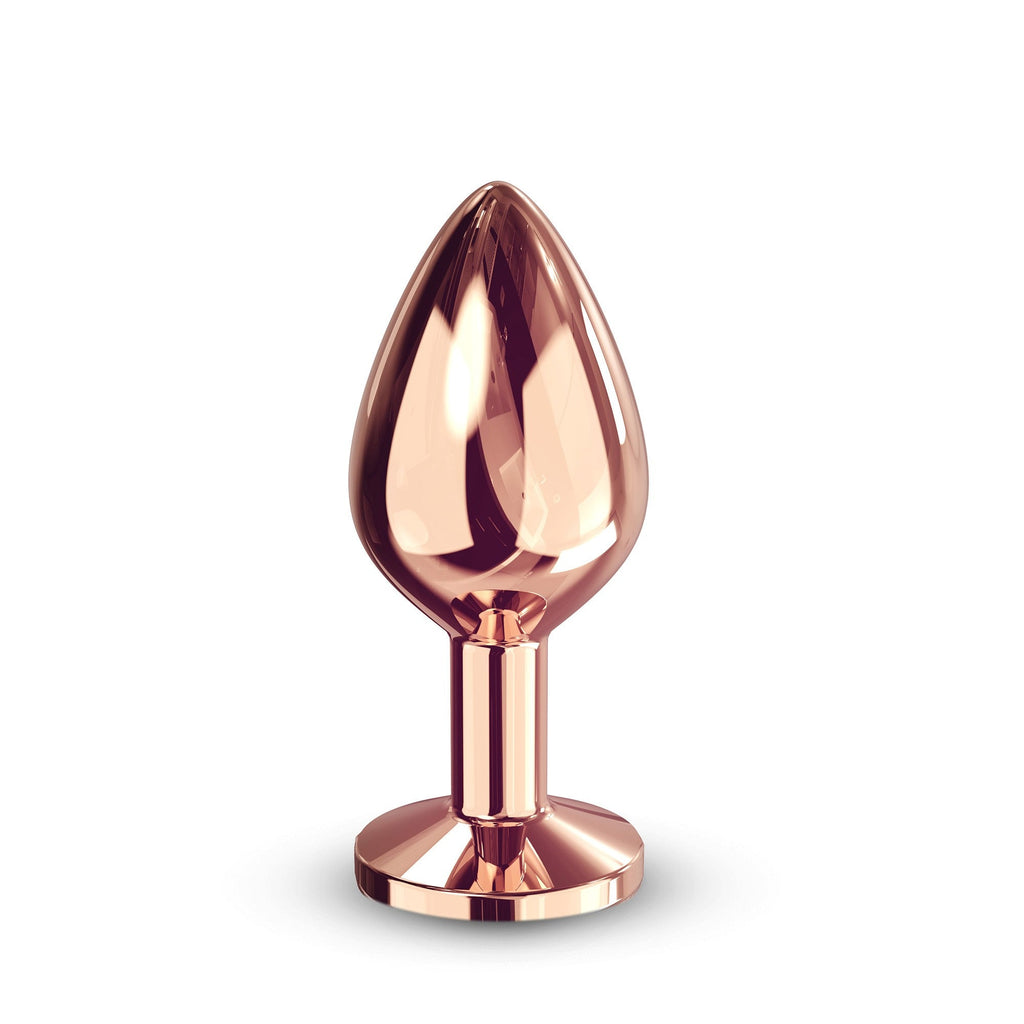 Diamond Plug Rose Gold Medium - elegant metal anal plug for couples, discreet delivery, premium intimate products.