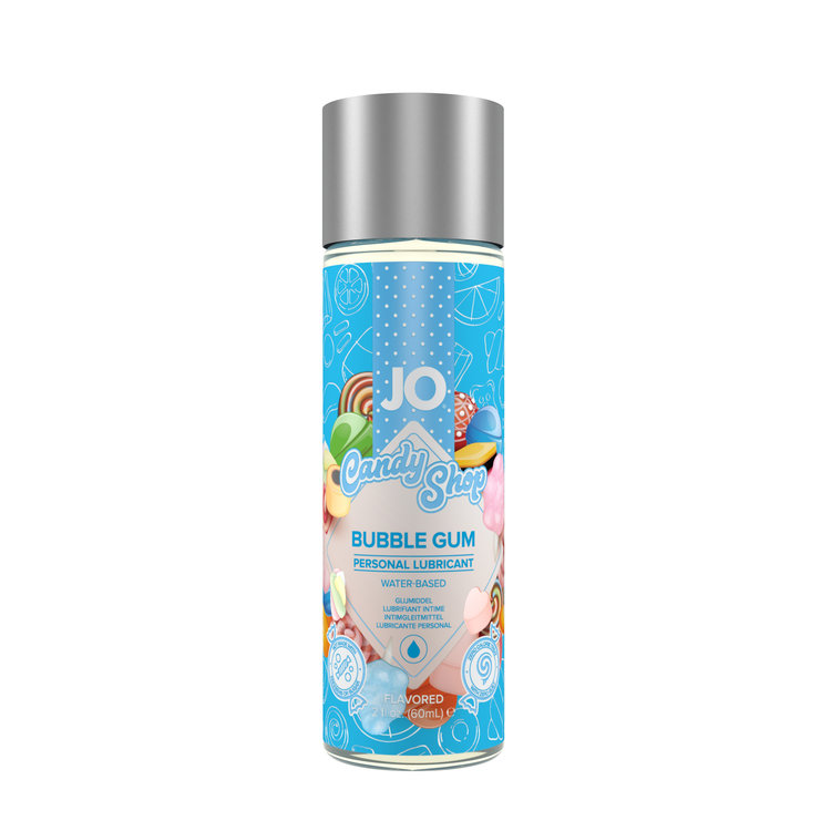 JO Candy Shop - Bubblegum - Lubricant 2 floz / 60 mL, a flavored personal lubricant for enhancing intimacy and playfulness.