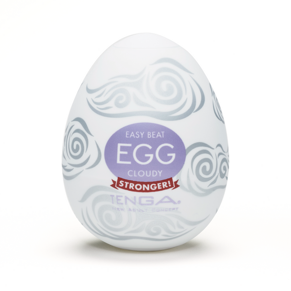 Egg Cloudy sex toys by Tenga featuring a thick design for enhanced pleasure and stimulation.