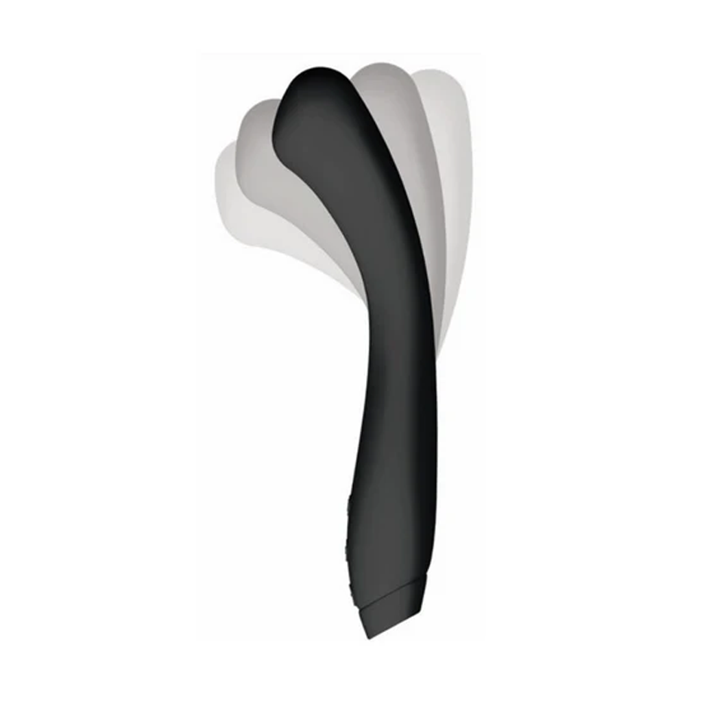 Juno Flex Black vibrator for couples, flexible sex toy for intimate wellness and pleasurable sensations.