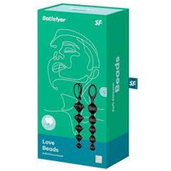 Love Beads (set of 2)(Black) - black, premium sex toys Idaho