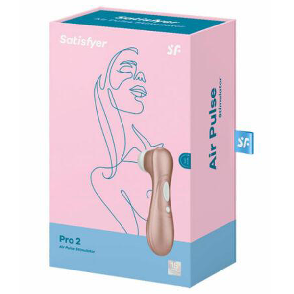 Pro 2 - Light Gold packaging showing Satisfyer Air Pulse Stimulator for adult pleasure and intimate wellness.