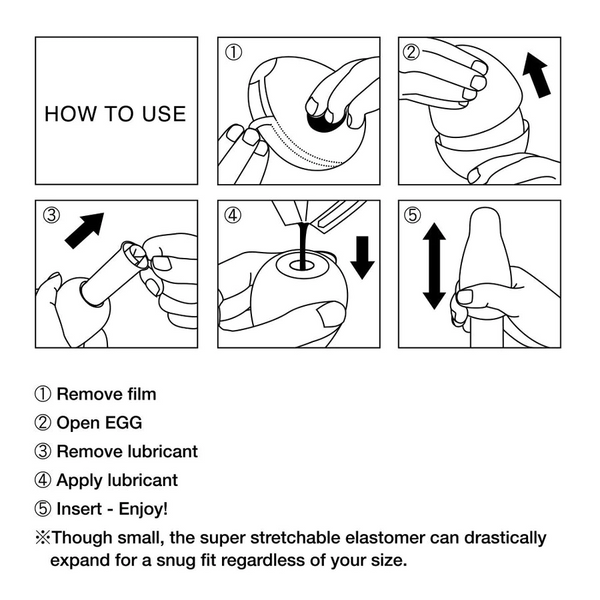 Instructions for EGG New Standard 6 Pack Variety Pack use.