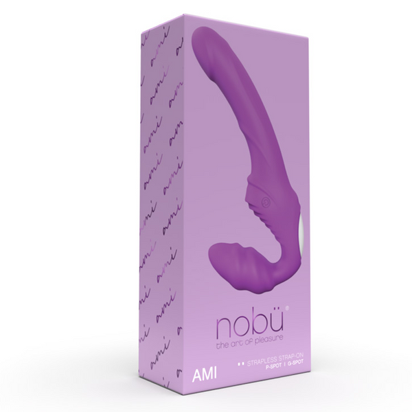 AMI - PURPLE strapless silicone dildo for G-spot pleasure