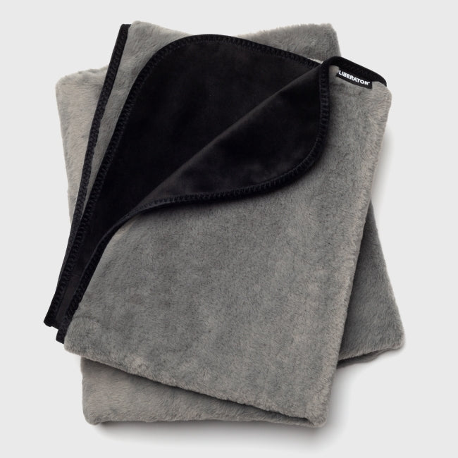 Fasinator Throw - Regular size - Faux Fur Grey & Black for pleasure toys Idaho