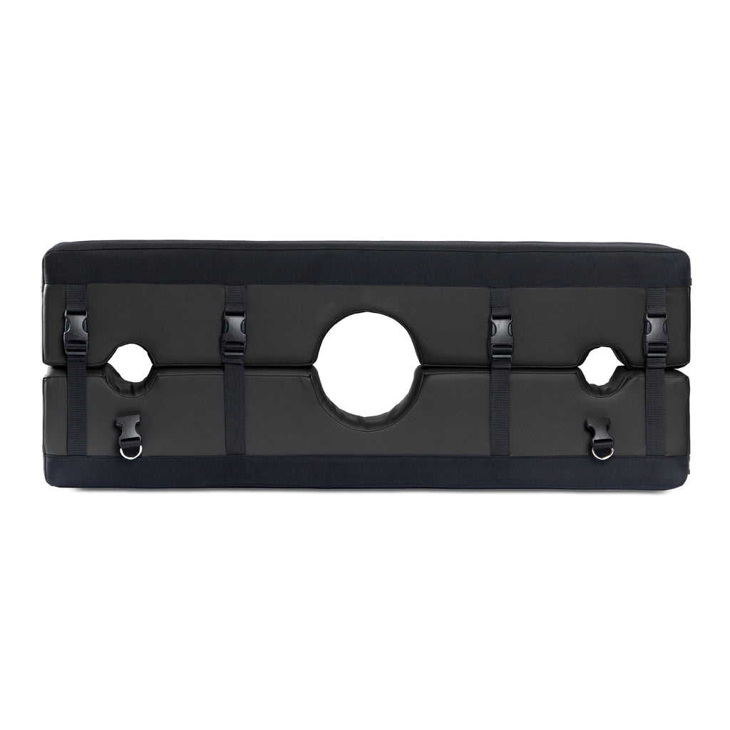 Bastion Bondage Stocks Black - non retail box for submission