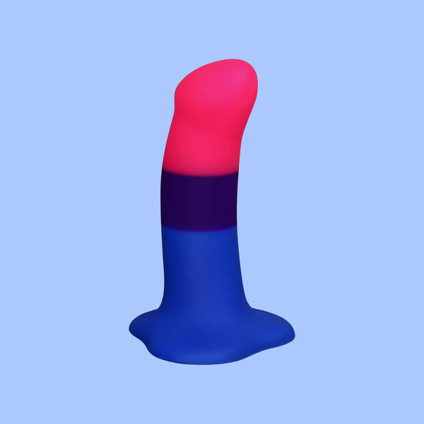BI AMOR dildo in bisexual flag colors, sex toy Idaho
