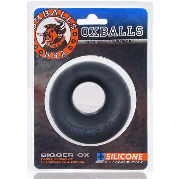 BIGGER OX, thicker bulge maker super mega-stretch cockring - BLACK ICE packaging, premium sex toys Idaho