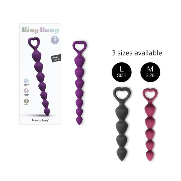 BING BANG S - PURPLE RAIN anal beads in three sizes, Idaho sex toys