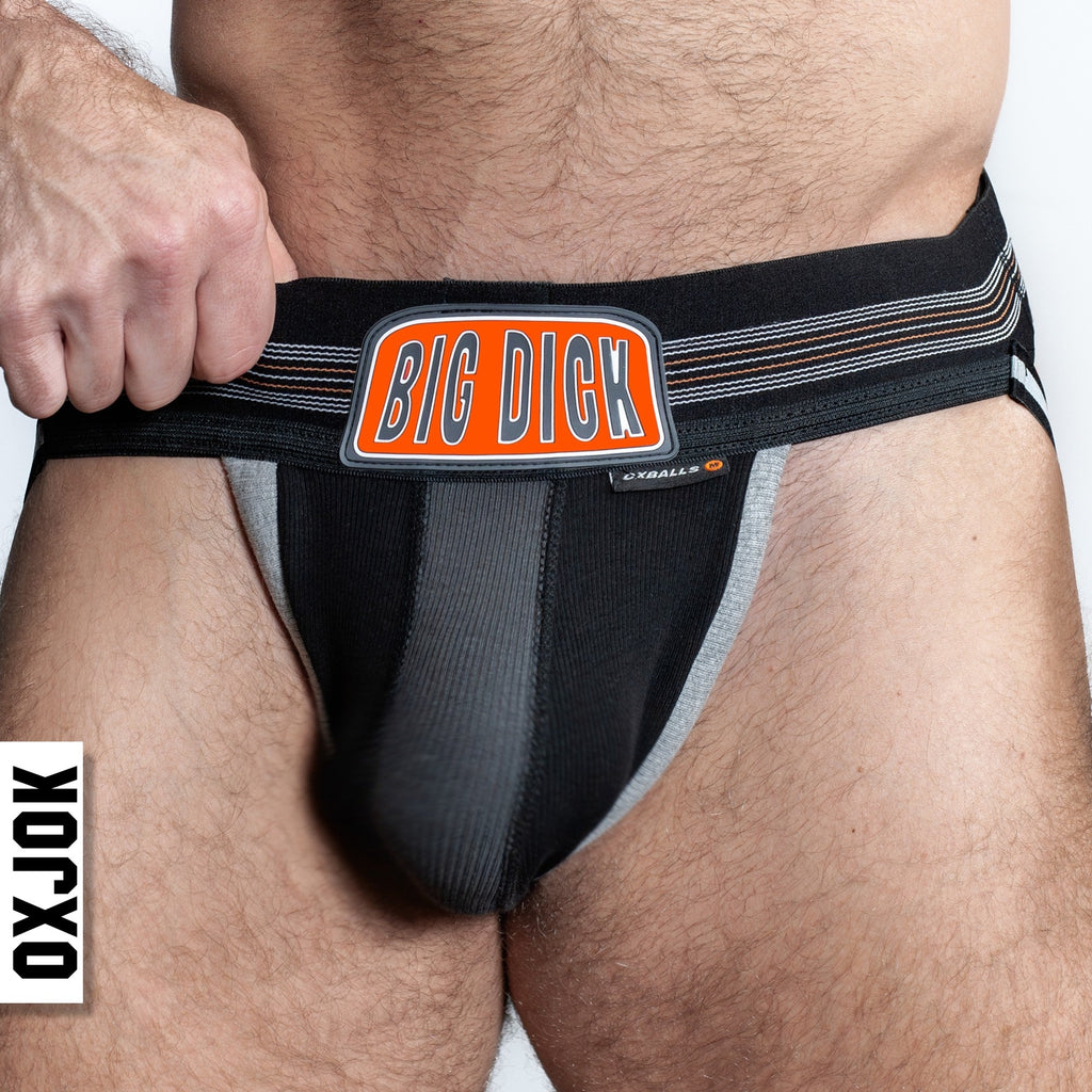 BULGER, the big pouch jock, BLACK IRON, XX-LARGE for men, featuring a padded pouch for comfort and support in adult store Idaho.
