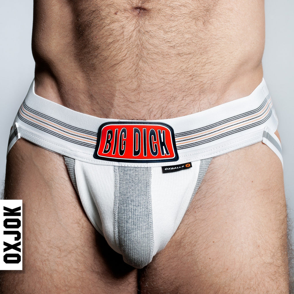 BULGER, the big pouch jock, WHITE SNOW, SMALL for enhanced support and big bulge presentation.