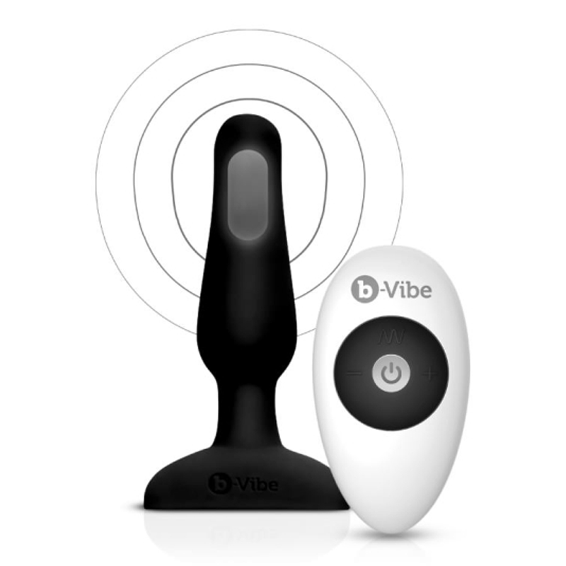 NOVICE PLUG | BLACK - premium anal toy with remote, sex toys Idaho.