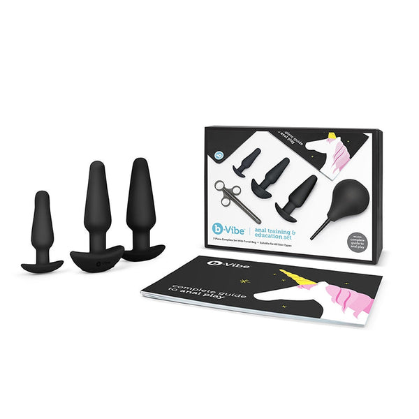 ANAL EDUCATION SET | BLACK - B-Vibe anal training kit and education set with multiple plugs.