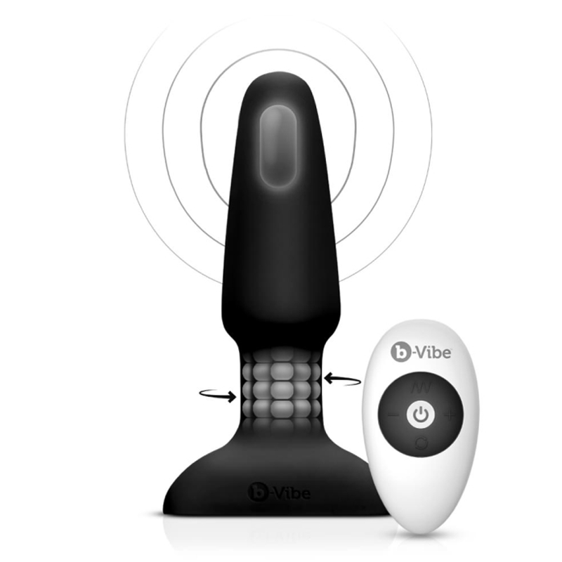 RIMMING PLUG 2 | BLACK vibrating butt plug with remote control