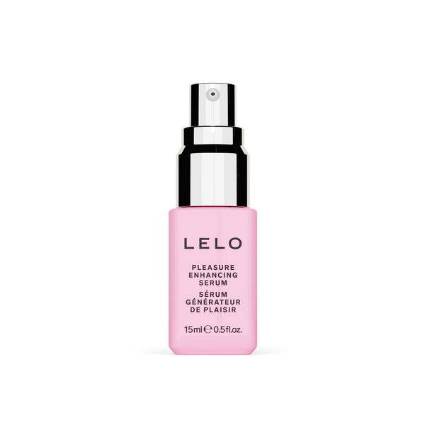 LELO Pleasure Enhancing Serum bottle for enhancing intimate wellness with sex toys and adult toys.