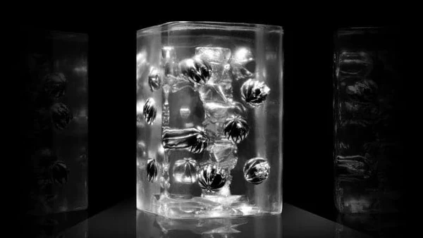 Crysta Ball Male Masturbator showcasing dynamic floating pleasure balls for an enhanced adult toy experience.