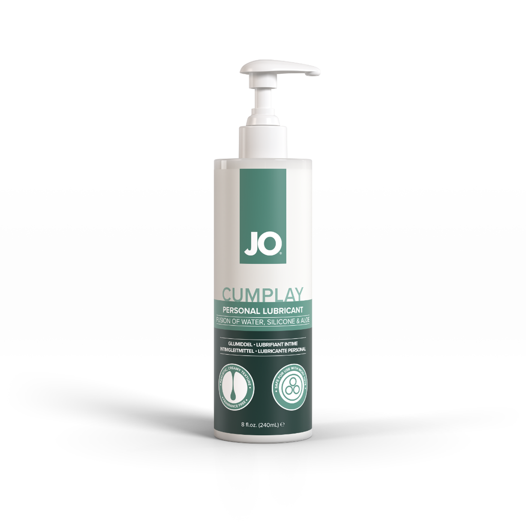 JO Cum Play - Fragrance Free - Lubricant 8 floz / 240 mL, premium personal lubricant for sex toys and intimate wellness.