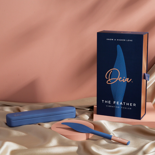 THE FEATHER vibrating tickler by Deia, a sleek premium sex toy for enhanced pleasure and intimacy.