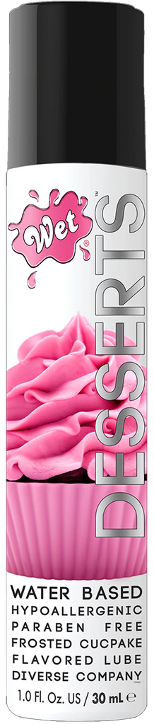 Desserts™ Frosted Cupcake 1 Fl. Oz./30mL, water-based flavored lube for intimate wellness and pleasure.