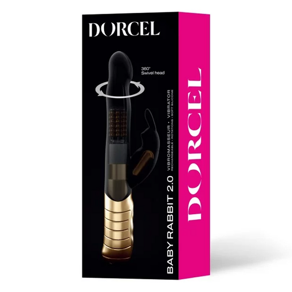 BABY RABBIT BLACK & GOLD 2.0 - RECHARGEABLE vibrator packaging