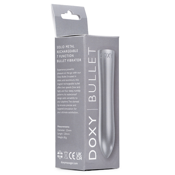 Doxy Bullet - Silver vibrator packaging for discreet pleasure toys Idaho