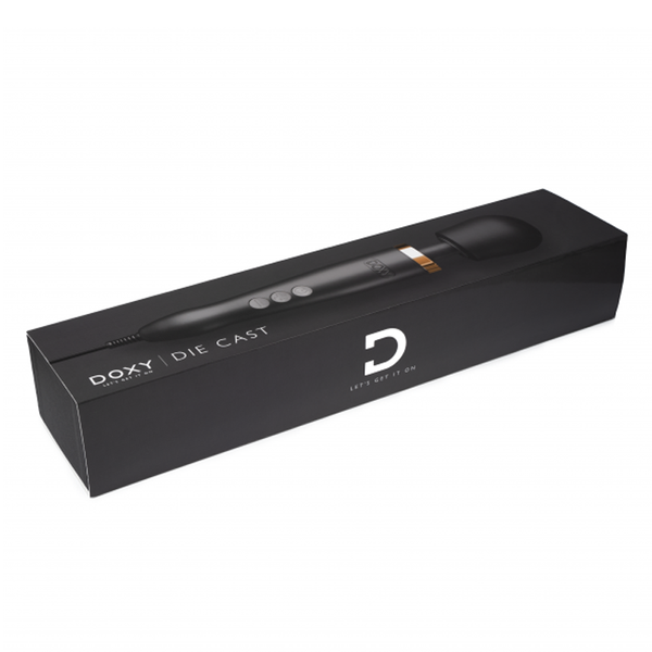 Doxy Die Cast - Matte Black / Gold packaging for sex toys Idaho