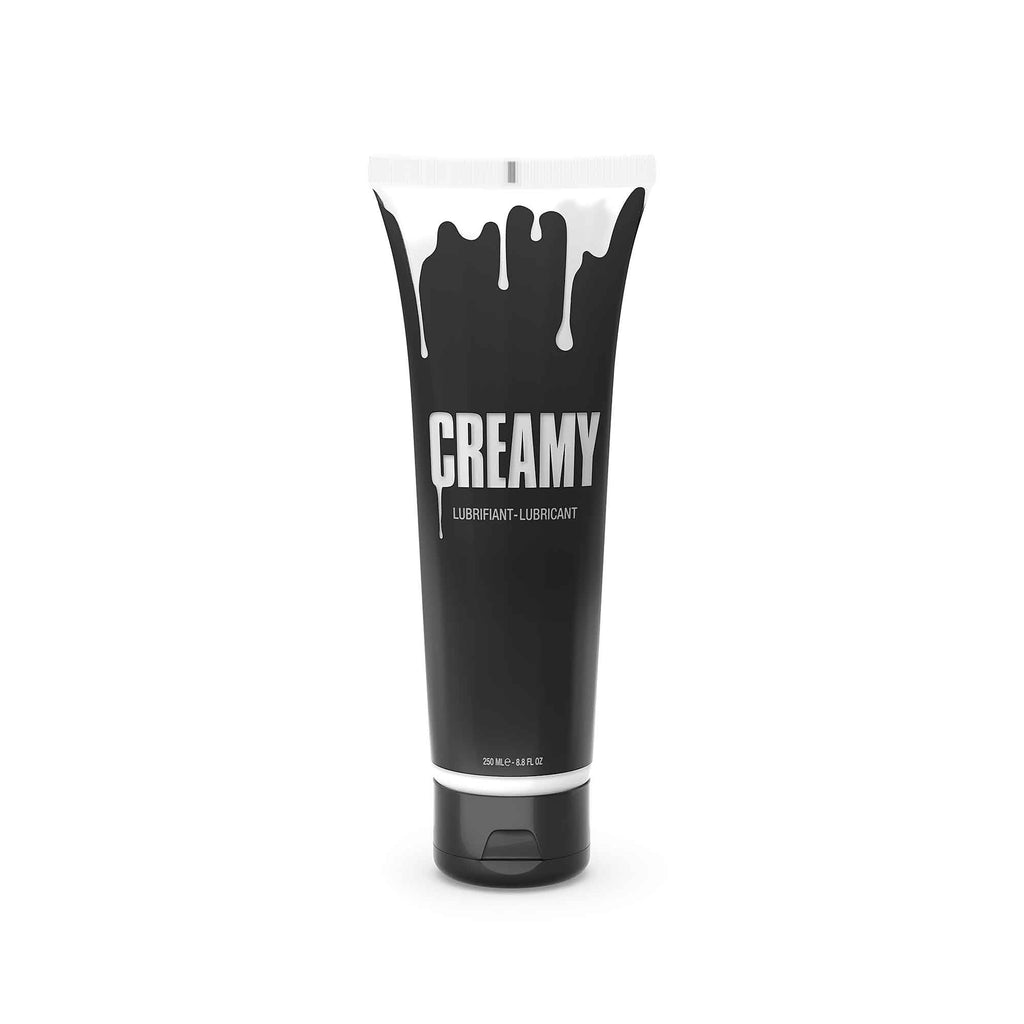 CREAMY - REAL FAKE SPERM LUBRICANT - 250ML / 8.45FL.OZ. in sleek black packaging, ideal for adult toys and intimate wellness.