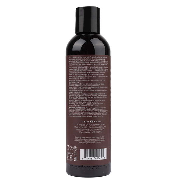 Massage Oil Kashmir Musk 8 fl oz / 237 ml back label