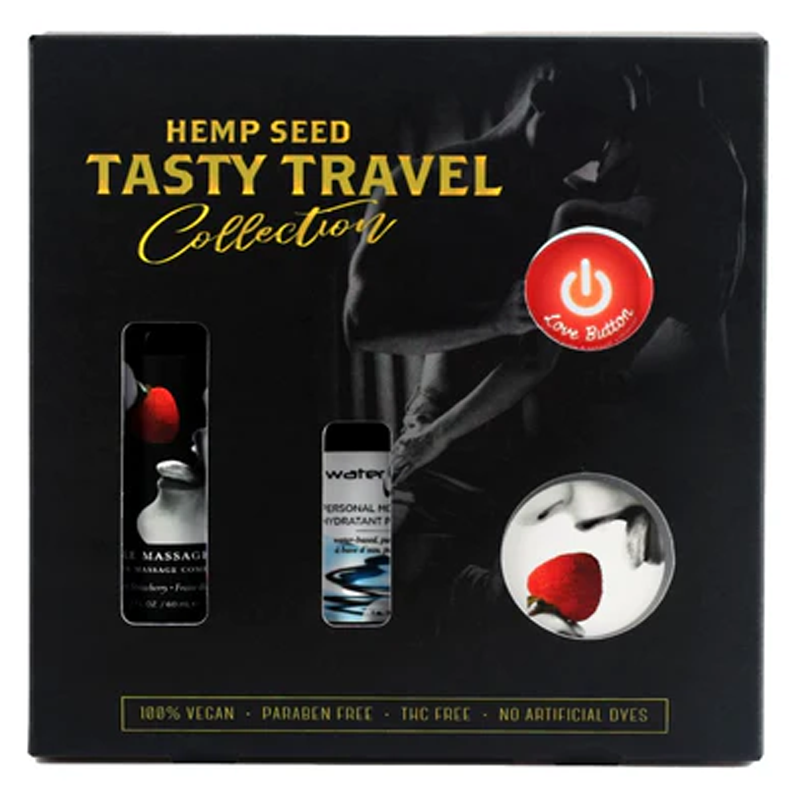 Tasty Travel Gift Set (2 oz, Strawberry Scent) for intimate adventures